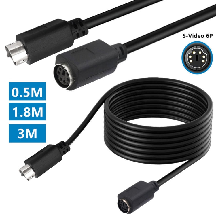 Mini DIN 6 Pin Core Extension Cable, Length:3m(Male to Female Straight) - Cables by buy2fix | Online Shopping UK | buy2fix