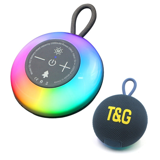 T&G TG-422 TWS Outdoor IPX6 Portable Wireless Bluetooth Speaker with RGB Light(Blue) - Mini Speaker by T&G | Online Shopping UK | buy2fix