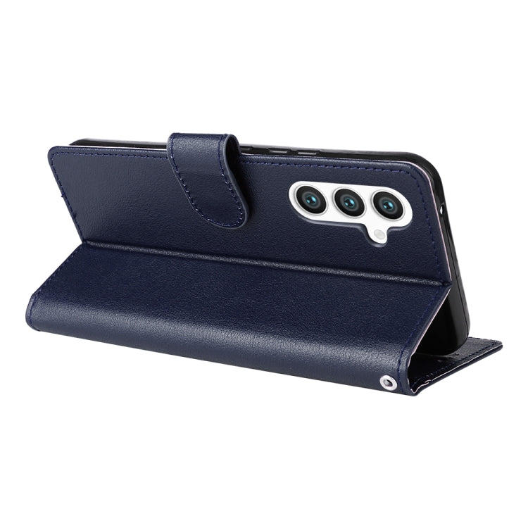 For Samsung Galaxy S25+ 5G 3-Card Slots Multifunctional Leather Phone Case(Blue) by buy2fix