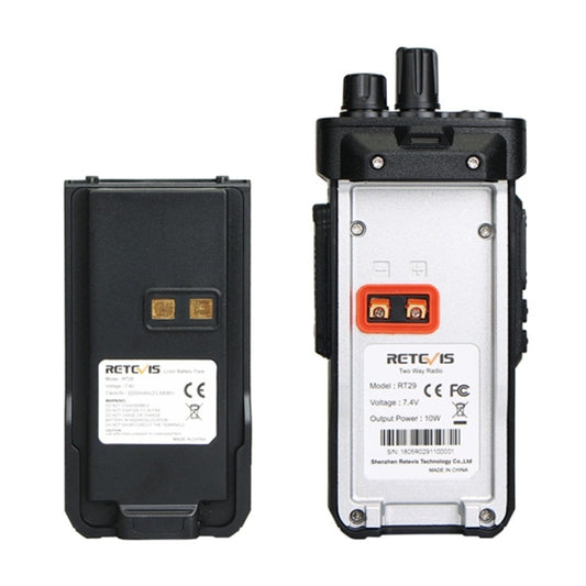 RETEVIS RT29 10W VHF136-174 MHz 16CHS Two Way Radio Handheld Walkie Talkie, EU Plug(Black) by RETEVIS