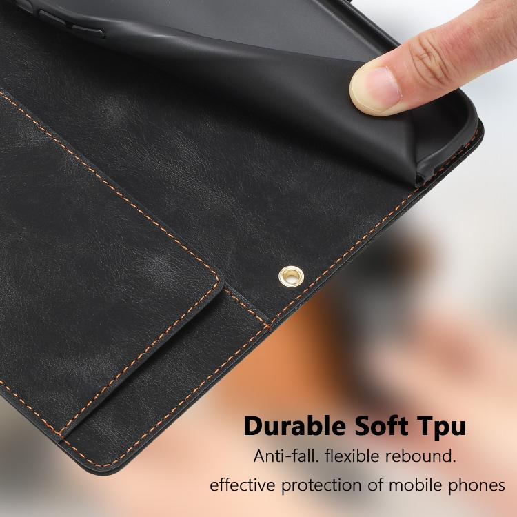 For iPhone Air Tulips Embossed Leather Phone Case with Lanyard(Black) - iPhone Air Cases by buy2fix | Online Shopping UK | buy2fix