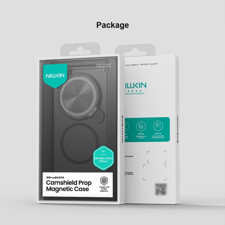 For Huawei Mate 70 Pro / 70 Pro+ NILLKIN CamShield Prop MagSafe Magnetic Translucent PC Phone Case(Black) by NILLKIN