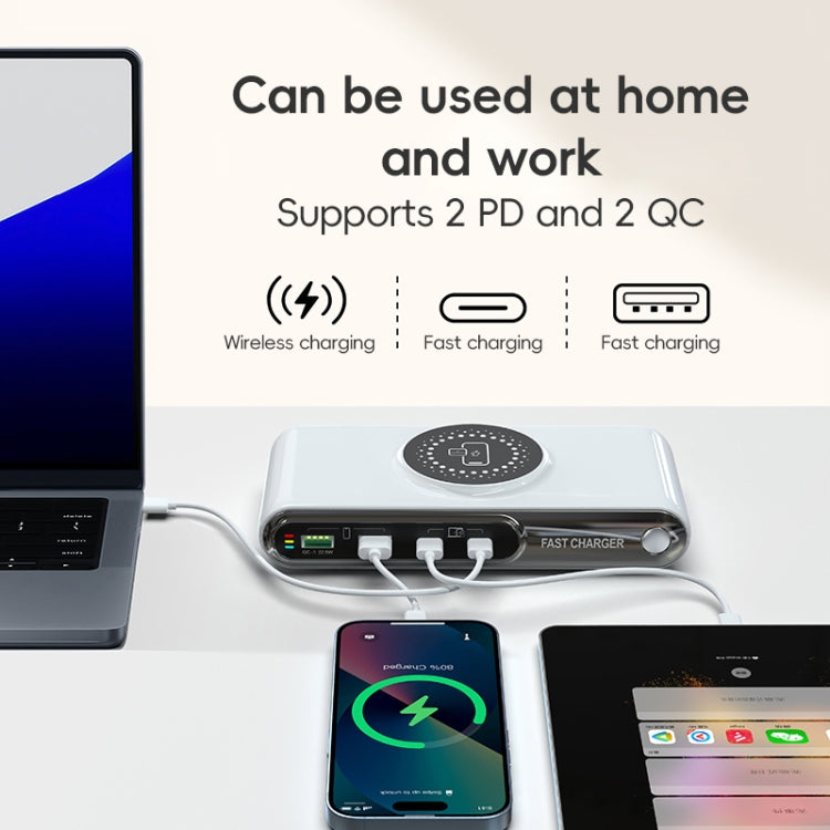 F9A 6 in 1 72W Multifunctional Smart Charger with LED Ambient Light, Plug:AU Plug - Multifunction Charger by buy2fix | Online Shopping UK | buy2fix