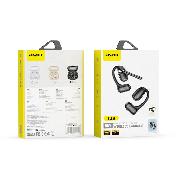awei TZ9 OWS Open Wireless Bluetooth Earphone(Black) - Bluetooth Earphone by awei | Online Shopping UK | buy2fix