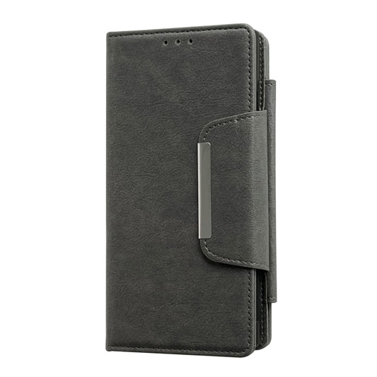 For Samsung Galaxy S25 5G Multifunctional 7-Card Wallet Leather Phone Case(Grey) by buy2fix