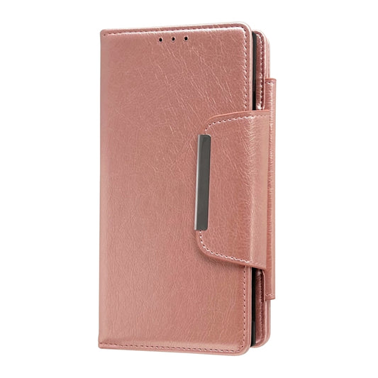 For Samsung Galaxy S25 5G Multifunctional 7-Card Wallet Leather Phone Case(Rose Gold) by buy2fix