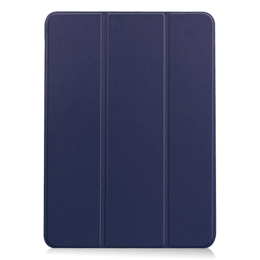 For iPad Air 11 2024 / 2022 / 2020 10.9 Custer Texture Horizontal Flip Leather Case with Three-folding Holder & Sleep / Wake-up Function(Dark Blue) by buy2fix