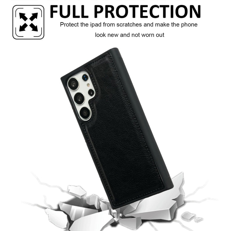 For Samsung Galaxy S25+ 5G Cowhide Texture Back Cover Phone Case(Black) by buy2fix