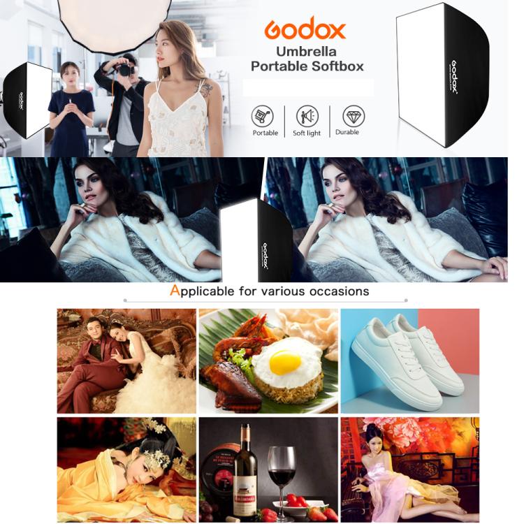 Godox UB Series Four Corner Umbrella Softbox, Size:50 x 70cm - by Godox | Online Shopping UK | buy2fix