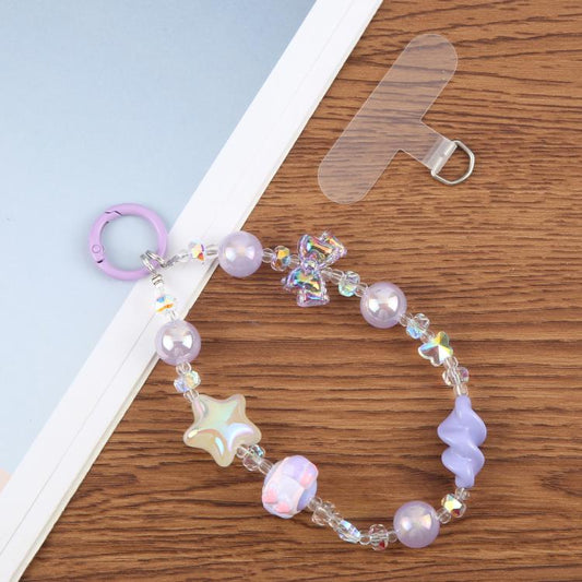 Spiral Bead Chain Phone Anti-lost Short Lanyard(Pink) - Lanyards & Wrist Straps by buy2fix | Online Shopping UK | buy2fix