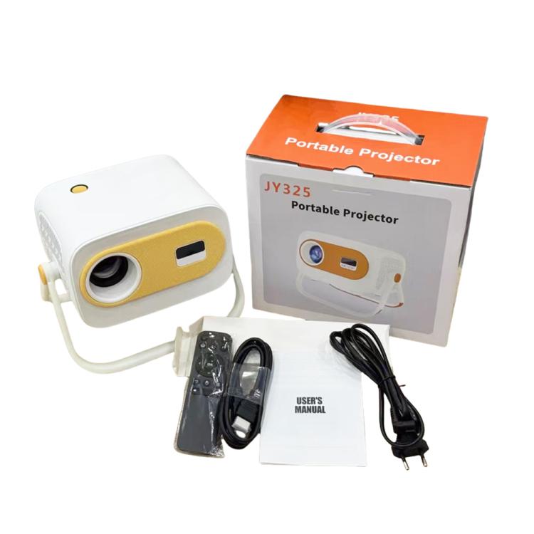 JY325 1280 x 720P 200ANSI Amlogic H713 CPU Android 11.0 Portable Projector, US Plug(White) by buy2fix