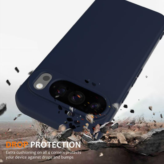 For Google Pixel 10 Pro Shockproof Silicone Magsafe Phone Case(Navy Blue) - Google Cases by buy2fix | Online Shopping UK | buy2fix