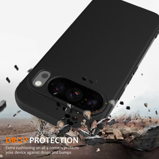 For Google Pixel 10 Pro Shockproof Silicone Magsafe Phone Case(Black) - Google Cases by buy2fix | Online Shopping UK | buy2fix