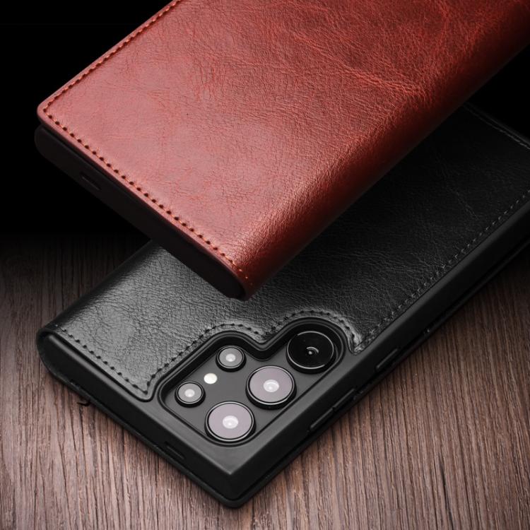 For Samsung Galaxy S25 5G QIALINO Genuine Leather Phone Case(Black) by QIALINO