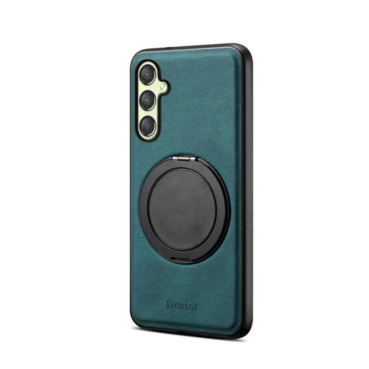 For Samsung Galaxy A25 5G Denior A14 Skin Feel Rotating Holder MagSafe Phone Case(Blue) - Galaxy Phone Cases by Denior | Online Shopping UK | buy2fix