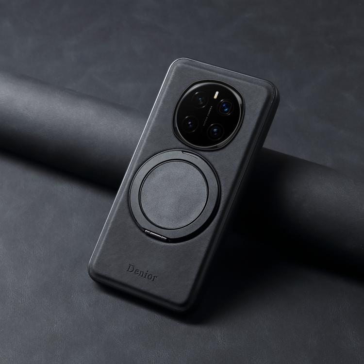 For Honor Magic7 Pro Denior A14 Skin Feel Rotating Holder MagSafe Phone Case(Black) - Honor Cases by Denior | Online Shopping UK | buy2fix