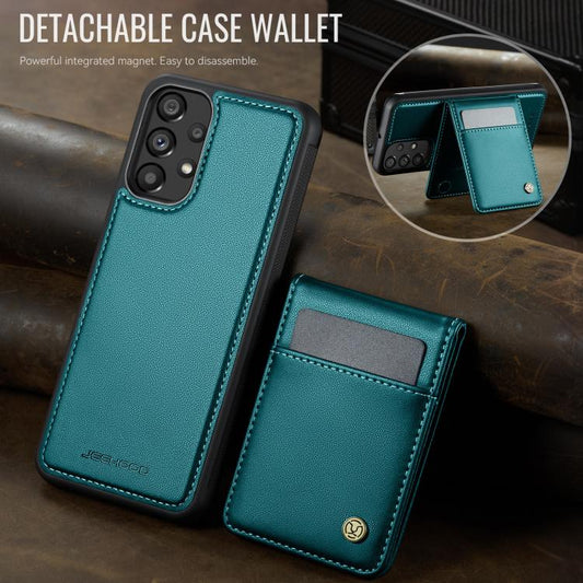 For Samsung Galaxy A23 4G / 5G JEEHOOD J06 British Style RFID MagSafe Card Bag PU Phone Case(Green) - Galaxy Phone Cases by JEEHOOD | Online Shopping UK | buy2fix