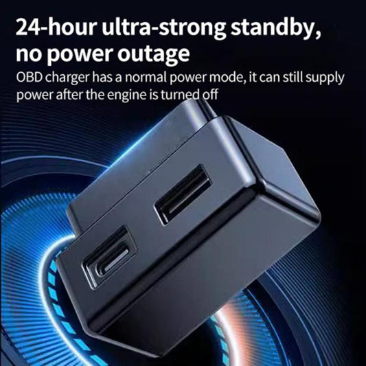 DC12-24V Car OBD Charger(Black) by buy2fix