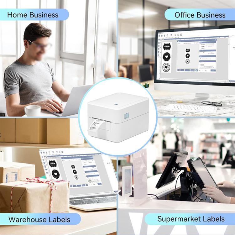HPRT D35 Bluetooth Version Express Electronic Waybill Printer, Plug:EU Plug(White) - Printer by buy2fix | Online Shopping UK | buy2fix
