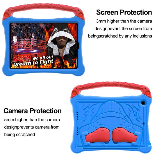 For iPad 10.5 2017 / Air 3 2019 Boxing Series Kickstand EVA Shockproof Tablet Case with Shoulder Strap(Blue Red) - iPad Air (2019) Cases by buy2fix | Online Shopping UK | buy2fix