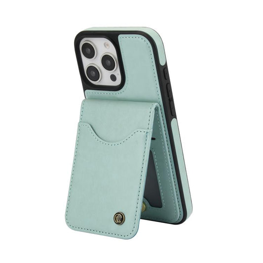 For iPhone 16 Pro Max AwQuer Vertical Flip Card Bag Holder Leather Phone Case(Green) by Awquer