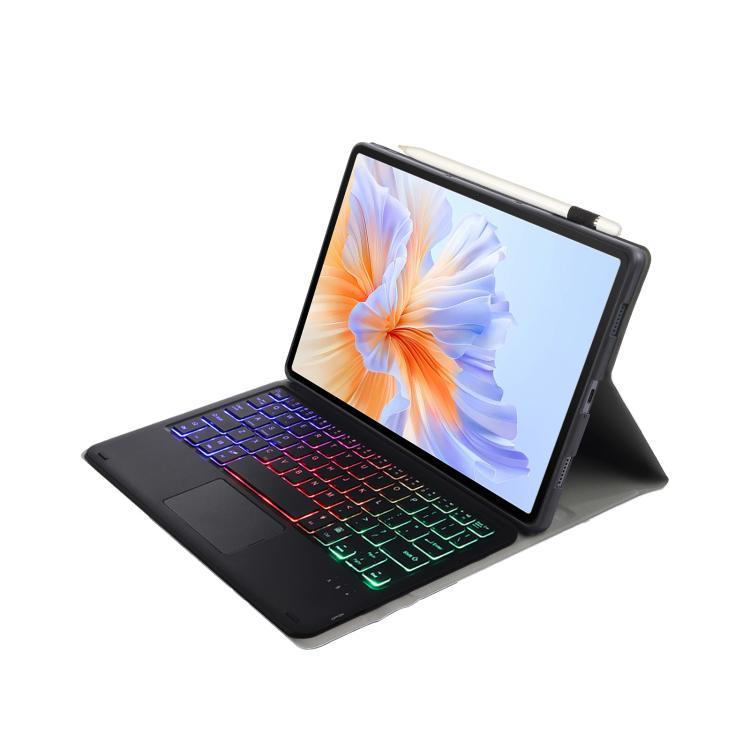 For Honor Pad V9 AH27-AS Ultra-thin Detachable Backlight Bluetooth Keyboard Leather Tablet Case with Touchpad(Black) - Huawei Keyboard by buy2fix | Online Shopping UK | buy2fix