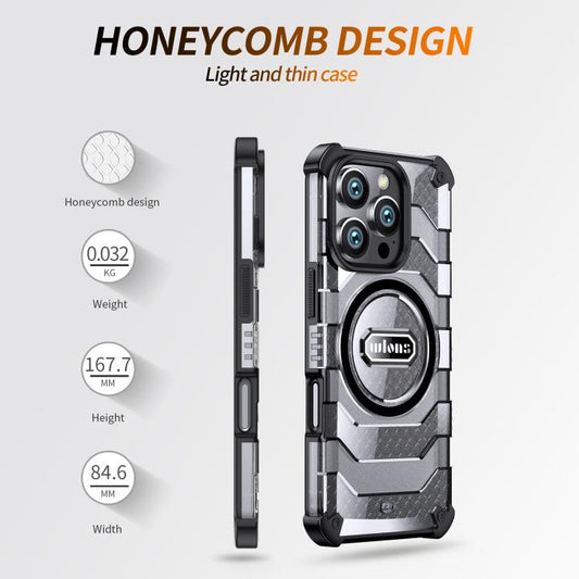 For iPhone 15 Pro wlons Explorer Series PC Hybrid TPU MagSafe Magnetic Case(Grey) - iPhone 15 Pro Cases by wlons | Online Shopping UK | buy2fix