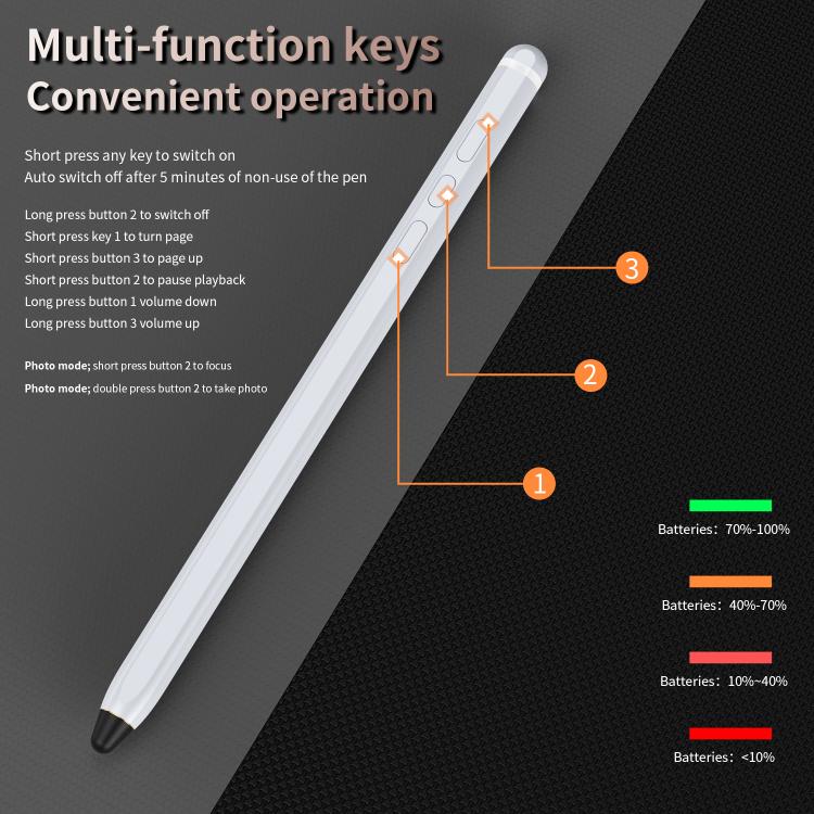 C1 Multifunctional Bluetooth Capacitive Pen for Mobile Phones / Tablets PC(White) - Stylus Pen by buy2fix | Online Shopping UK | buy2fix