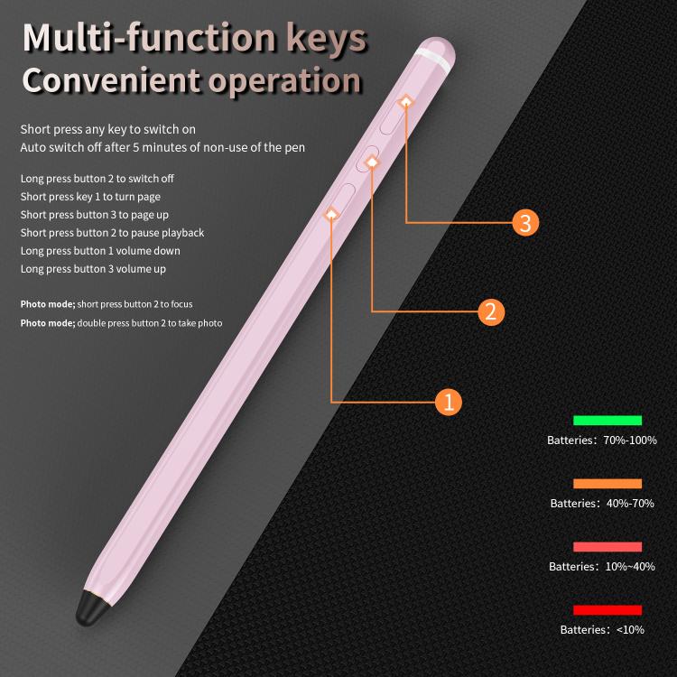 C1 Multifunctional Bluetooth Capacitive Pen for Mobile Phones / Tablets PC(Pink) - Stylus Pen by buy2fix | Online Shopping UK | buy2fix