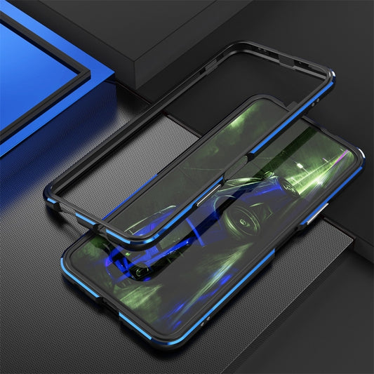 For Huawei Honor X10 Aluminum Alloy Shockproof Protective Bumper Frame(Black Blue) - Honor Cases by buy2fix | Online Shopping UK | buy2fix