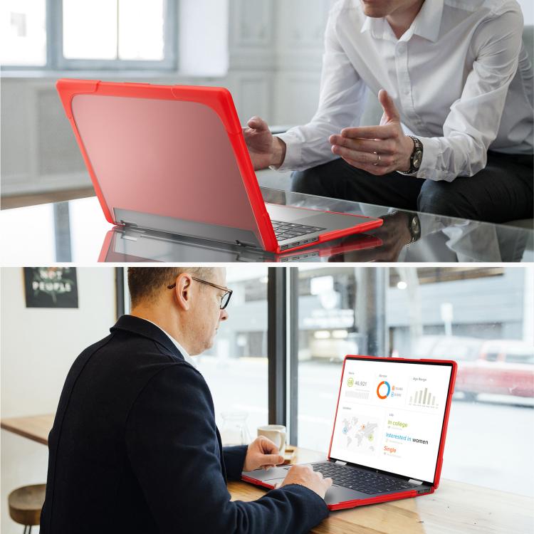 For HP ENVY X360-14 2024 TPU + PC Two-color Anti-fall Laptop Protective Case(Red) - Other by buy2fix | Online Shopping UK | buy2fix