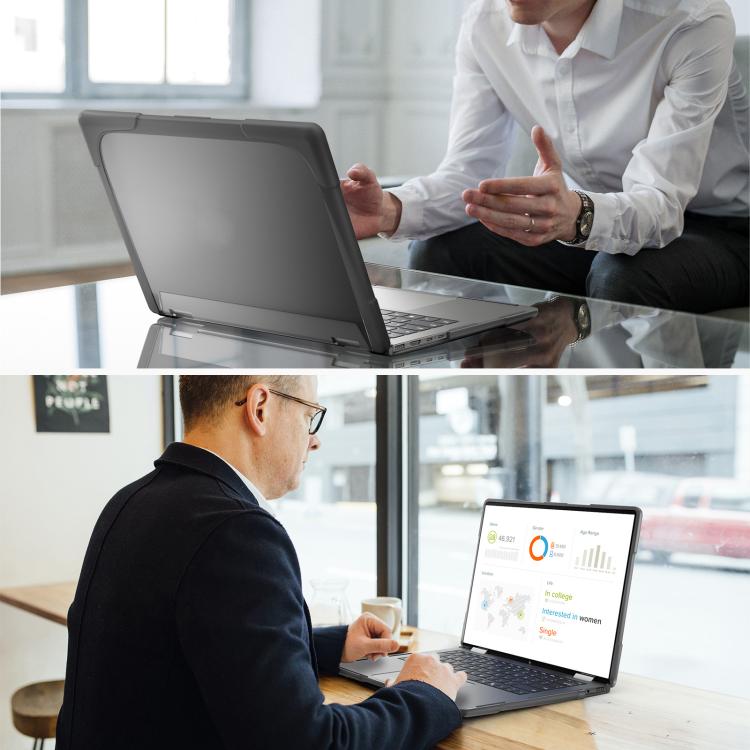 For HP ENVY X360-14 2024 TPU + PC Two-color Anti-fall Laptop Protective Case(Grey) - Other by buy2fix | Online Shopping UK | buy2fix