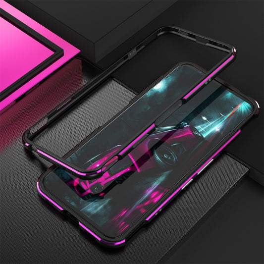 For ZTE Nubia Red Magic 5G Aluminum Alloy Shockproof Protective Bumper Frame(Black Purple) - ZTE Cases by buy2fix | Online Shopping UK | buy2fix