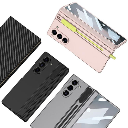 For Samsung Galaxy Z Fold6 GKK Integrated Magnetic Folding Hinge Adjust Gear Phone Case with Pen Slots(Black) - Galaxy Z Fold6 5G Cases by GKK | Online Shopping UK | buy2fix