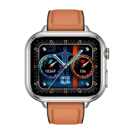 TK17 1.91 inch Horizontal Screen Leather Strap Smart Watch Supports ECG Electrocardiogram(Brown) - Smart Watches by buy2fix | Online Shopping UK | buy2fix