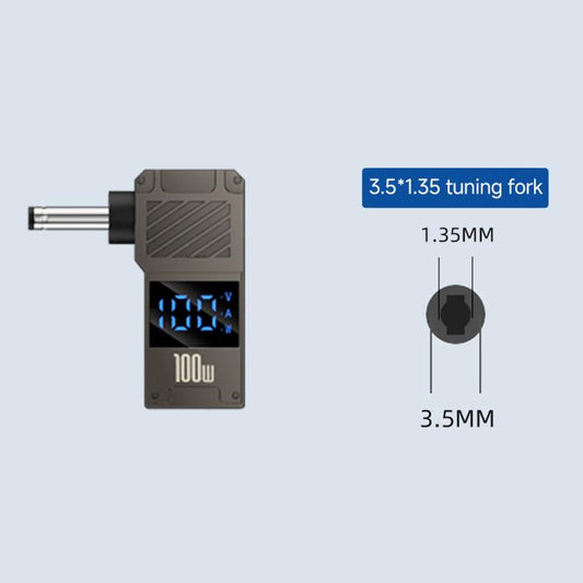 100W Computer Charging Digital Display Adapter, Specification:Type-C to DC3.5x1.35mm - Universal Power Adapter by buy2fix | Online Shopping UK | buy2fix