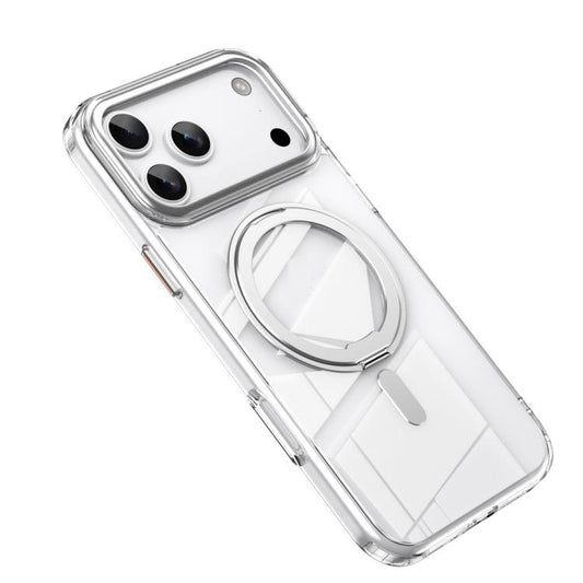 For iPhone 17 Pro Frosted 360 Degree MagSafe Magnetic Holder Phone Case(Silver) - iPhone 17 Pro Cases by buy2fix | Online Shopping UK | buy2fix