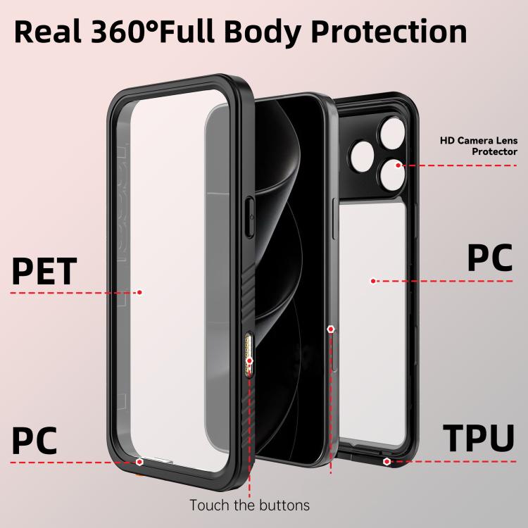 For iPhone 17 Pro Max RedPepper Waterproof Phone Case(Black) - iPhone 17 Pro Max Cases by RedPepper | Online Shopping UK | buy2fix