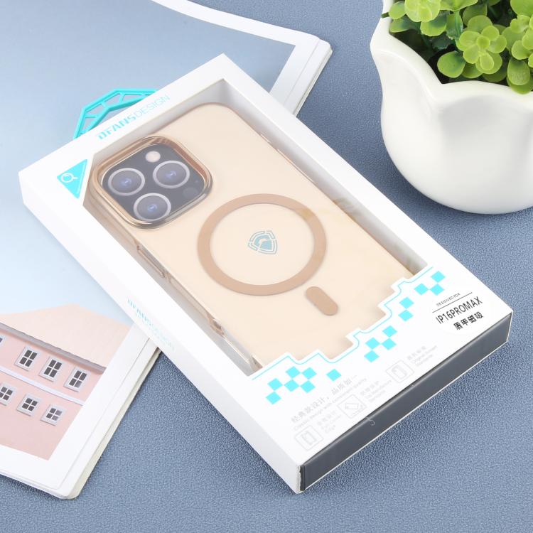 For iPhone 16 Pro Max DFANS DESIGN Shield Magsafe Magnetic PC Phone Case(Transparent Gold) - iPhone 16 Pro Max Cases by DFANS DESIGN | Online Shopping UK | buy2fix