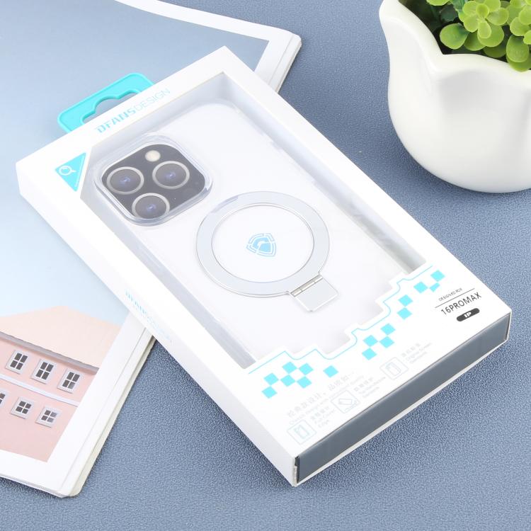 For iPhone 16 Pro Max DFANS DESIGN Frosted Magsafe Magnetic Holder Phone Case(Transparent) - iPhone 16 Pro Max Cases by DFANS DESIGN | Online Shopping UK | buy2fix