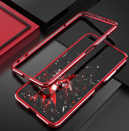 For Huawei Honor V30 Aluminum Alloy Shockproof Protective Bumper Frame(Red Silver) - Honor Cases by buy2fix | Online Shopping UK | buy2fix