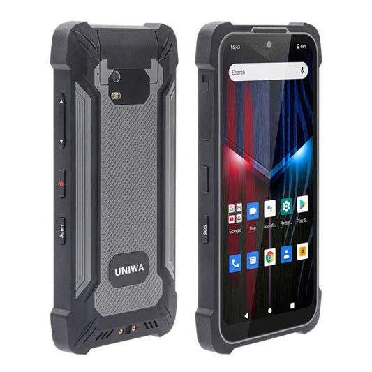 UNIWA P551 Handheld PDA Rugged Phone, 4GB+64GB, 5.5 inch Android 11 Mediatek MT6765 Helio P35 Octa Core, Network: 4G, Plug:EU Plug(Grey) - UNIWA by UNIWA | Online Shopping UK | buy2fix