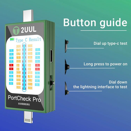 2uul PW31 PortCheck Pro 5V / 2A Type-C / Lighting Interface Automatic Tail Plug Detector - Test Tools by 2UUL | Online Shopping UK | buy2fix
