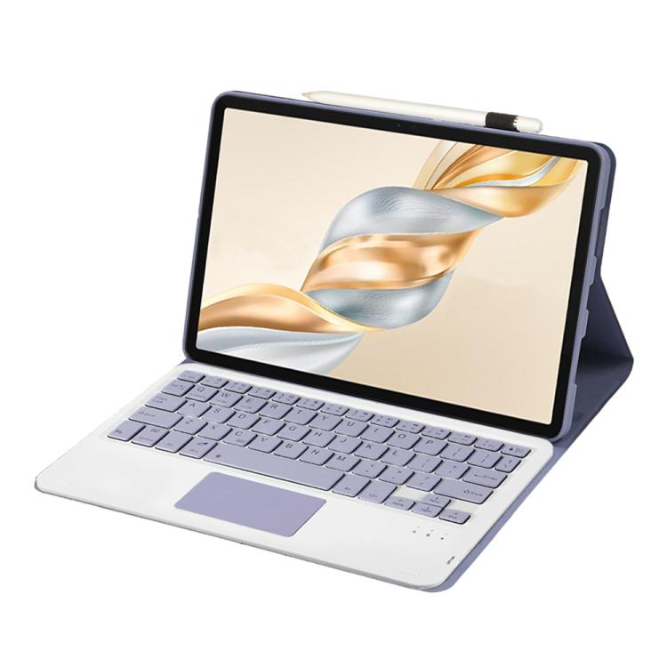 For Honor Pad X9 Pro 11.5 AH28-A Ultra-thin Detachable Bluetooth Keyboard Leather Tablet Case with Touchpad(Lavender White) - Huawei Keyboard by buy2fix | Online Shopping UK | buy2fix