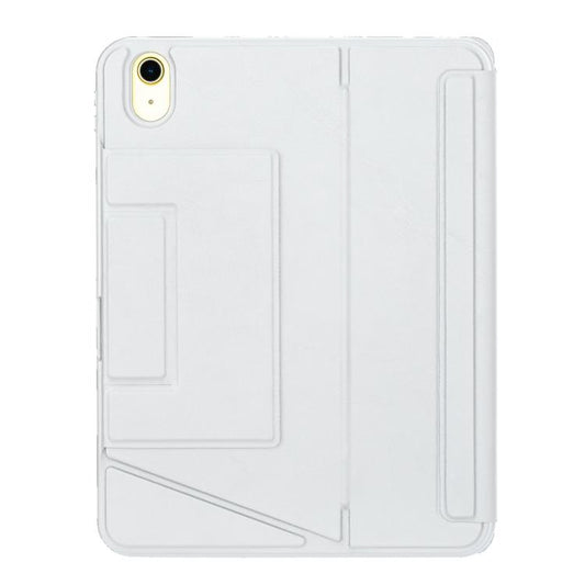 For iPad 2025 / 2022 Holder Floating Detachable Backlight Keyboard Tablet Leather Case with Touchpad(White) - Universal by buy2fix | Online Shopping UK | buy2fix