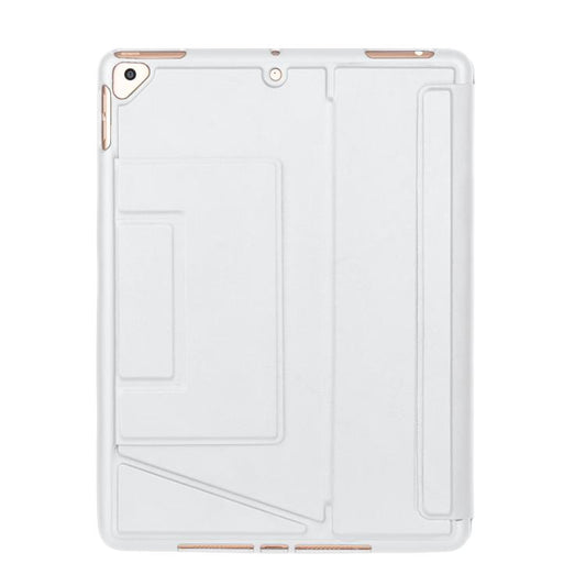 For iPad 10.2 / Air 3 10.5 / Pro 10.5 Holder Floating Detachable Backlight Keyboard Tablet Leather Case with Touchpad(White) - For iPad Air by buy2fix | Online Shopping UK | buy2fix