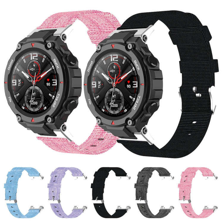 For Huami Amazfit Ares A1908 Nylon Canvas Replacement Strap with Screwdriver(Gray) by buy2fix