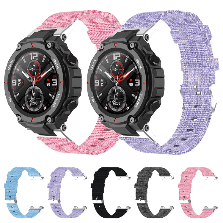 For Huami Amazfit T-Rex A1918 Nylon Canvas Replacement Strap with Screwdriver(Gray) by buy2fix