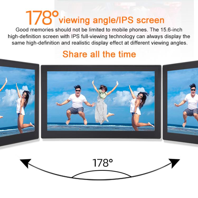 XCLT2150 21.5 inch IPS Screen WiFi Digital Cloud Photo Frame Wall Mounted LED Advertising Machine, Plug Type:AU Plug(Black) - 15 inch Above by buy2fix | Online Shopping UK | buy2fix
