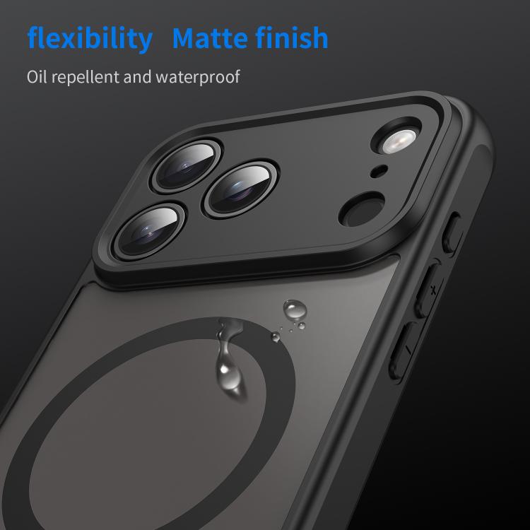 For iPhone 17 Pro Max Fan Dun Series TPU Hybrid PC Frosted Magsafe Phone Case(Black) - iPhone 17 Pro Max Cases by buy2fix | Online Shopping UK | buy2fix